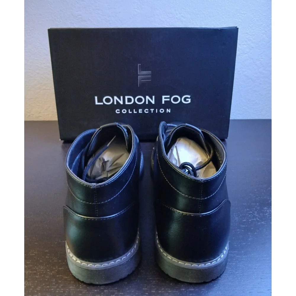 London Fog Blackburn Mens Black Chukka Boots Memory Foam LFM-BLACKBURN 10.5 M